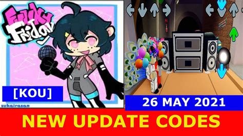 Maybe you would like to learn more about one of these? NEW UPDATE CODES KOU Funky Friday ROBLOX | 26 MAY 2021 ...