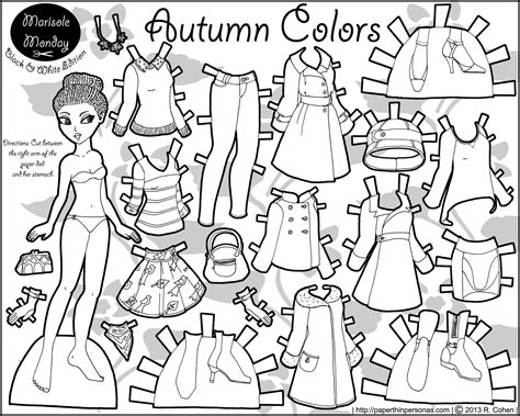 Best dress up games coloring pages. Marisole Monday: Autumn Colors | Paper dolls printable ...
