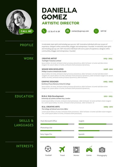 Resumes or curriculum vitae (c.v.) 3. exemple de cv vierge gratuit libre office - Modèle et ...