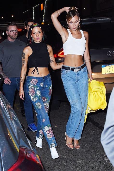 This opens in a new window. BELLA HADID and HALSEY Leaves 2019 MTV VMA Afterparty in ...