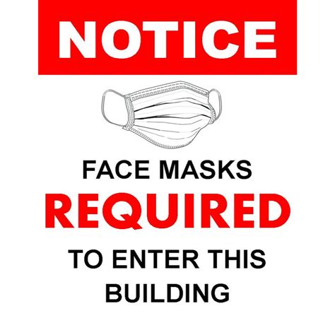 Masks are required sign free printable. Poster Decal "Notice: Face Masks Required", 8.5" X 11 ...