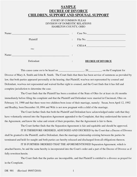 A written separation agreement drafted by a lawyer would be strongly advised as it can act as evidence and proof of your legal separation to the court when you file for a divorce. Free Printable Nj Divorce Forms | Free Printable