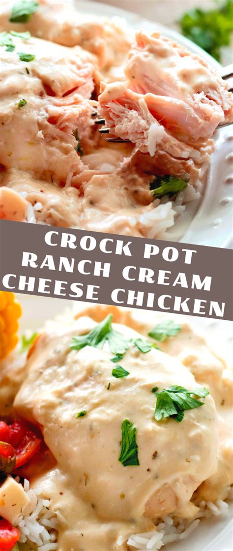 I use the crock pot, (slow cooker) a lot. CROCK POT RANCH CREAM CHEESE CHICKEN in 2020 | Cream ...