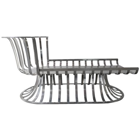 Russell Woodard Deco Style Aluminum Outdoor Patio Chaise ...