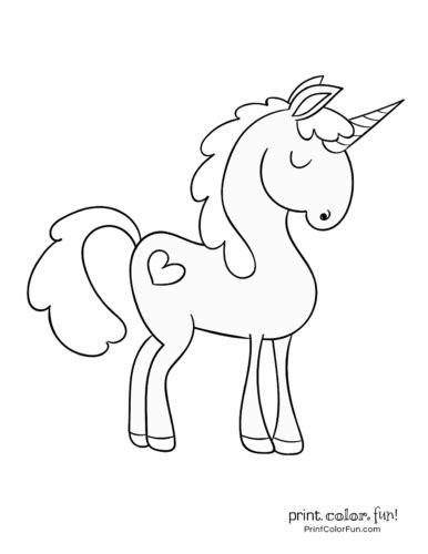 Unicorns coloring page with few details for kids. Running Unicorn coloring page - Free Coloring Library