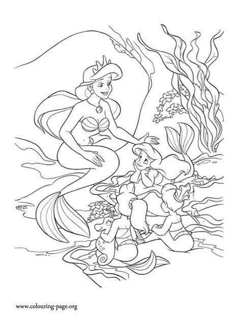 Little mermaid sisters coloring pages. 100 best Coloring Pages images on Pinterest | Coloring ...