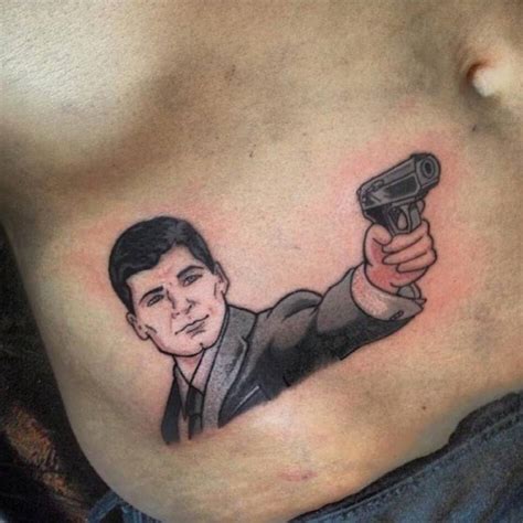 Men are very creative when it comes to the moment to choose the part of the body they would like to put tattoos on. Ruby Rose's archer tattoo on her right side of the