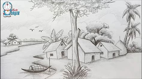 Here are some tips when working with compositions for landscapes. Landscape Drawing In Pencil Pdf at PaintingValley.com | Explore collection of Landscape Drawing ...