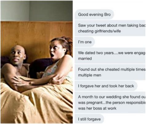 The woman was someone he'd met on a night out. Husband Takes Back Cheating Wife Who Got Pregnant For Her ...