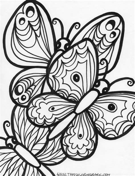 All hard coloring pages, including this butterfly hard coloring page are free. Free Printable Butterfly Coloring Pages For Adults at ...