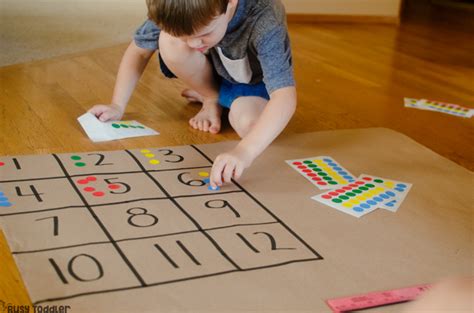 My youngest is a workbook kind of kid. Preschool Math Activity: Number Boxes - Busy Toddler