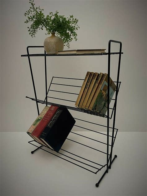 Find many great new & used options and get the best deals for vintage retro magazine rack black scrolled metal at the best online prices at ebay! Vintage Metal Plant Stand Mid Century Modern Book Shelf ...