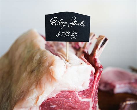 I highly recommend the fresh cut meats! Download premium image of Ribeye steak at a butcher shop ...