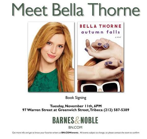 Autographed copy of bella thorne book autumn falls. Bella Thorne "Autumn Falls" Book Signing November 11, 2014