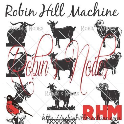 These svg cut files can be used with any of the cricut explore or cricut maker machines. Robin Hill Machine - Goat Ram Sheep DXF SVG bundle