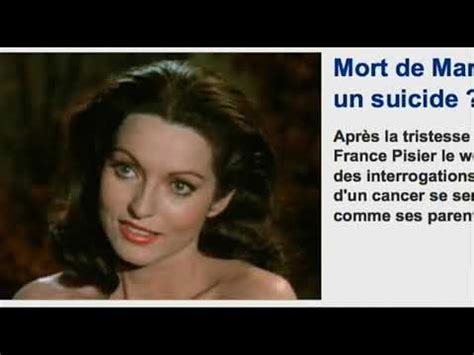 Je n'ai jamais cru que ma tante se soit suicidée, mais je ne sais pas. Le mystère de la mort de l'actrice Marie-France Pisier ...