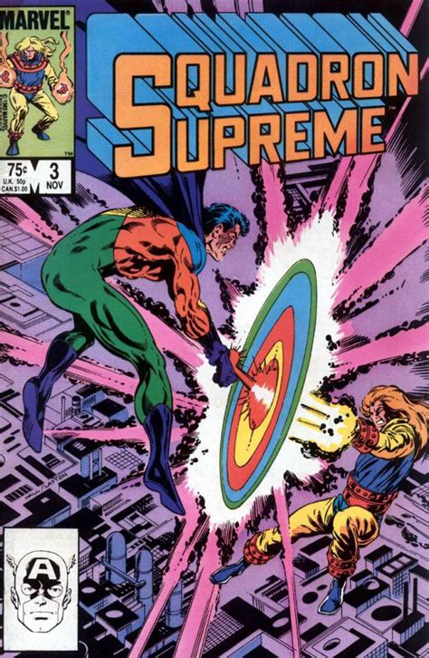 The core members of the squadron supreme are hyperion, nighthawk, doctor spectrum, power prin. Squadron Supreme #3 - Showdown (Issue)