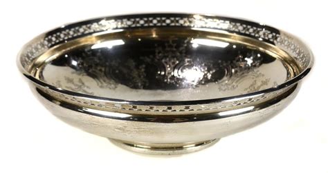 Maybe you would like to learn more about one of these? Towle Sliversmiths sterling silver serving bowl, having a re