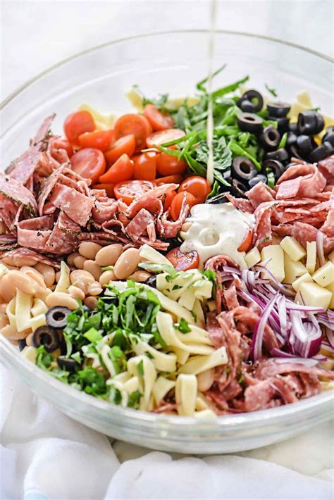 This recipe is vegetarian and can be made vegan if you omit the cheese. Tuscan Pasta Salad | foodiecrush.com #pasta #salad #recipes #salami #cheese | Tuscan pasta ...