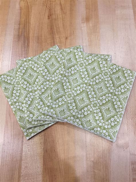 These napkins are perfect for parties, showers, dinners, everyday use and more. Cloth Napkins, Set of 4 Napkins, 13" Green Napkins ...