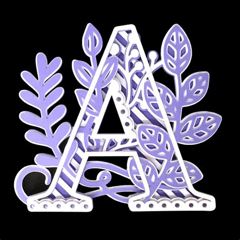 To make an object, a 3d prin Lettre A 3D Alphabet SVG pour Cricut 3D SVG A Monogram | Etsy