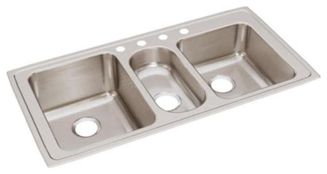 Searching for elkay sink reviews? Elkay Lustertone Stainless Steel Triple Bowl Top Mount ...