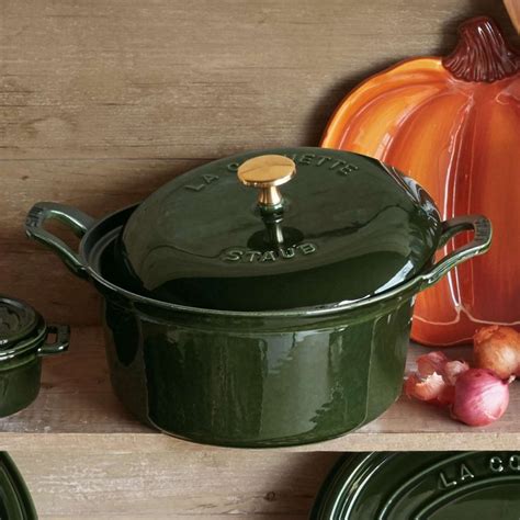 Smooth enamel bottom works on all stovetops. Staub Heritage Coquette, 2.75 qt | Homemade lanterns ...