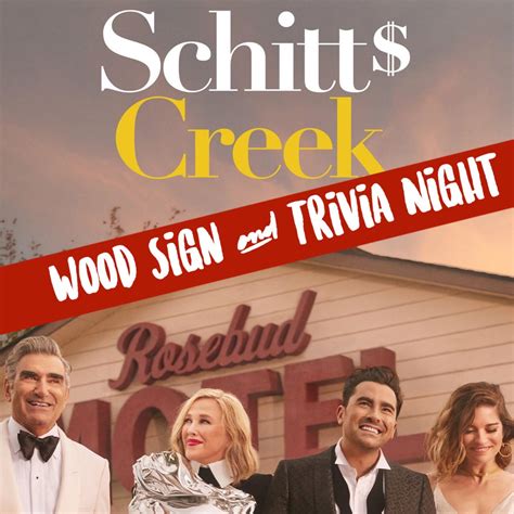 And netflix's the queen's gambit, about a female chess champion battling drug and alcohol addiction, won best limited series and best actress for anya. Schitts Creek Wood Sign & Trivia In Studio or Zoom Night - Generations Boutique & Art Studio