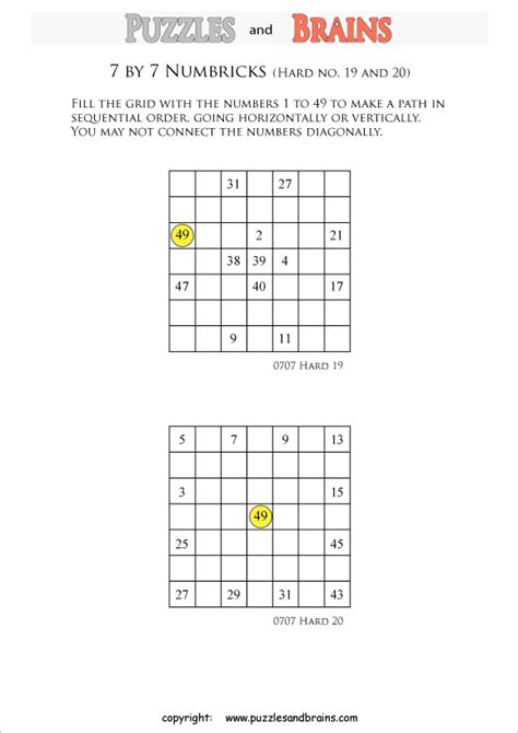 On the internet printable numbrix puzzles are a few in the most enjoyable things that you should use to move time, but they may also be excellent for taking an active part inside your puzzle solving. printable 7 by 7 difficult level Numbrix logic IQ puzzles