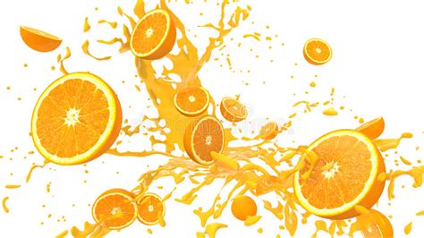 Maybe you would like to learn more about one of these? Oranges Sliced In Half Floating In The Air With Splashes ...