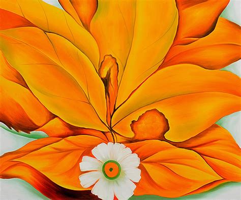 Check spelling or type a new query. georgia o keeffe yellow hickory leaves with daisy painting ...