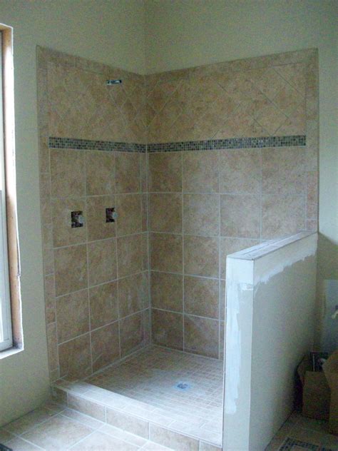 Depending on the factors mentioned above, the average tiled shower, with no complex designs, can cost about $11 to $20 per square foot to just install the tile, not demolish an existing shower setup. Tiled Shower Stalls, Create Distinctive and Stylish Shower ...
