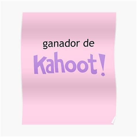 Kahoot provides a template which has options for. Kahoot Posters | Redbubble