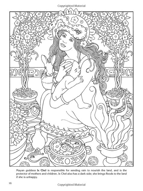 Greek gods and goddesses coloring pages free. Goddesses Coloring Book page by Dover | Coloring books ...