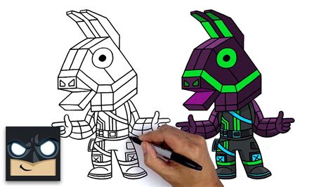 We thought it would be really fun to draw this random little creature, even if you're not familiar with the game. How To Draw LLION | Fortnite NEON LLAMA Variant - MyHobbyClass.com