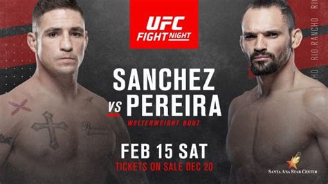 A professional competitor since 2002, sanchez is most known for his time in the ultimate fighting championship (ufc), where he won the middleweight tournament of the ultimate fighter 1. Diego Sanchez vs. Michel Pereira Booked For UFC Rio Rancho