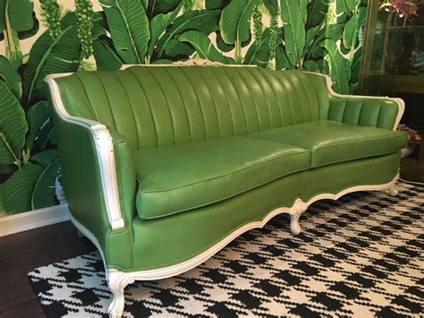 Best french provincial sofa from madebygirl french provincial sofa re upholstered. Dorothy Draper Style Green Leather French Provincial Sofa ...