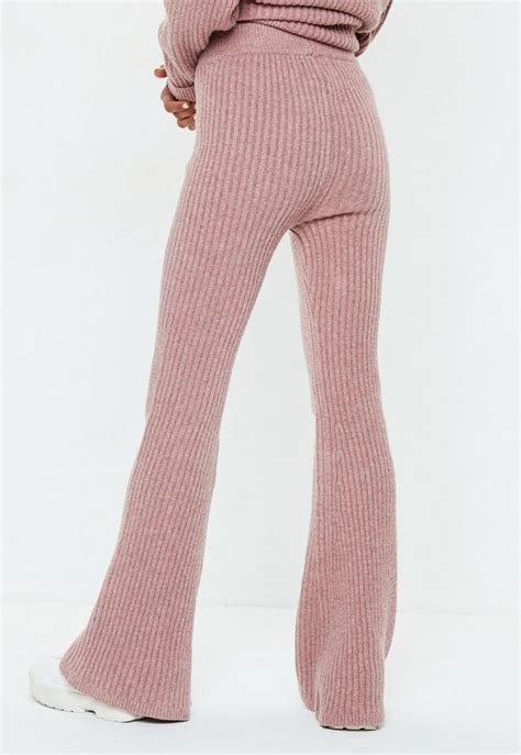 With free delivery and return options (ts&cs apply), online shopping has never been so easy. Petite Pink Ribbed Knitted Co Ord Trousers | Missguided