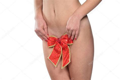 Dreamstime is the world`s largest stock photography community. Red pubic hair | Female Covers Pubic Area Red Bow — Stock Photo © bobanphotomkd #186050994