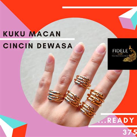 Pembayaran mudah, pengiriman cepat & bisa cicil 0%. Cincin spiral lilit kuku macan tumpuk wanita pria emas UBS ...