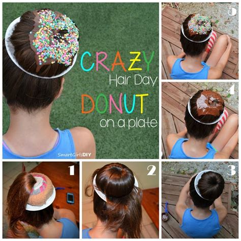 Wacky hairstyles easy to do. Crazy Hair Day - DIY Donut on a Plate Tutorial | Crazy ...