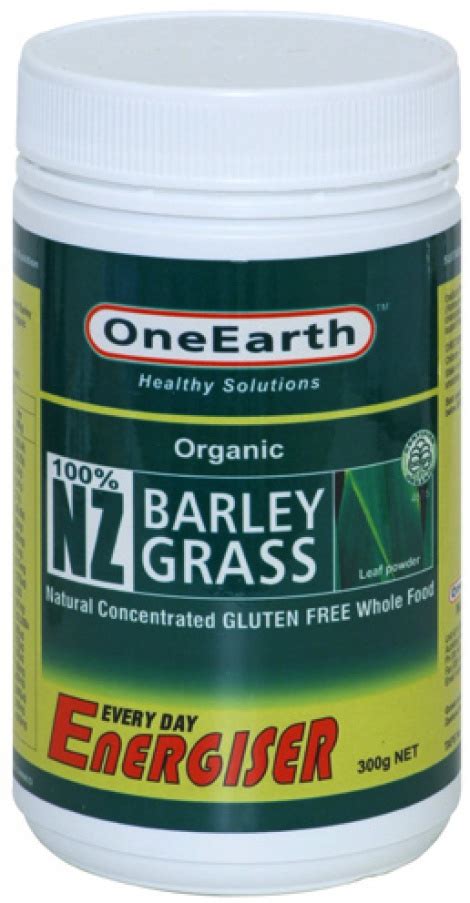 Barley grass juice powder has been shown to strengthen the immune system, alkalinize the body, increase energy, aid digestion, relieve constipation, and improve health of skin, hair and nails. (One Earth) Organic NZ Barley Grass Powder - esebot