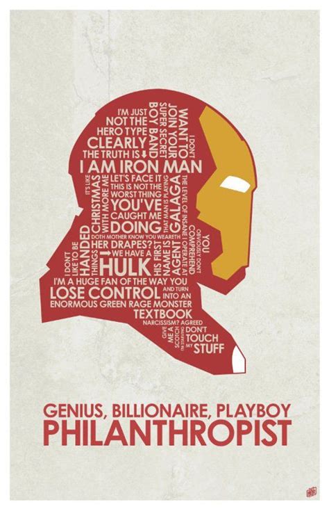 Iron man quotes playboy philanthropist. Ironman Poster | Iron man quotes, Marvel quotes, Quote posters