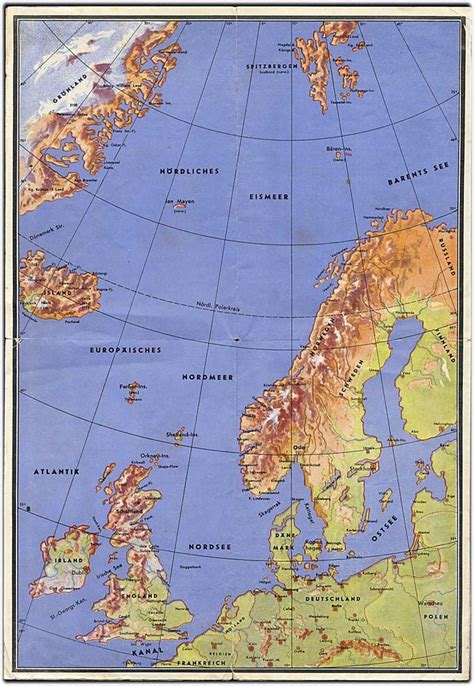 Senere i unionstiden ble helstaten omtalt som danmark, den danske krone (kron zu dennemarck). Reliefkort for skibsrejsende med kort over Norge Danmark ...