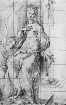 Parmigianino wanted to make her appear more elegant and graceful. Bulletin 4, Two Drawings by Parmigianino by A. E. Popham