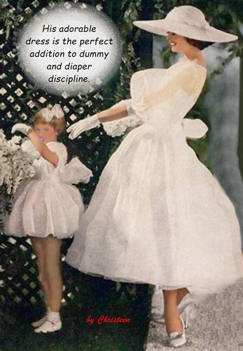 You are going to start wearing a diaper to school. 12/7 Start him young! And what an adorable dress! I don't ...