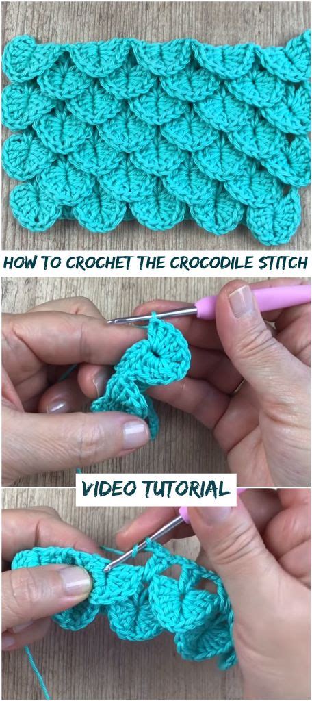 If you want to try this flat, you can either crochet each row like you did for each round (creating more of a ribbed look) or you can alternate working into the third loop on the front for. How to Crochet the Crocodile Stitch Video Tutorial in 2020 ...