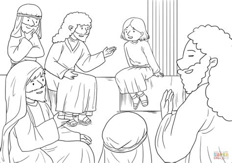 Everyone who heard him was amazed at his understanding and his. 12 Year Old Jesus In The Temple Coloring Pages #coloring # ...