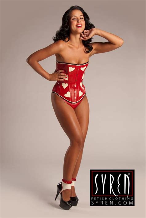 Hello, and thank you for visiting gorgeous & co. Calamity Amelie looking gorgeous in our Latex Heart Corset ...