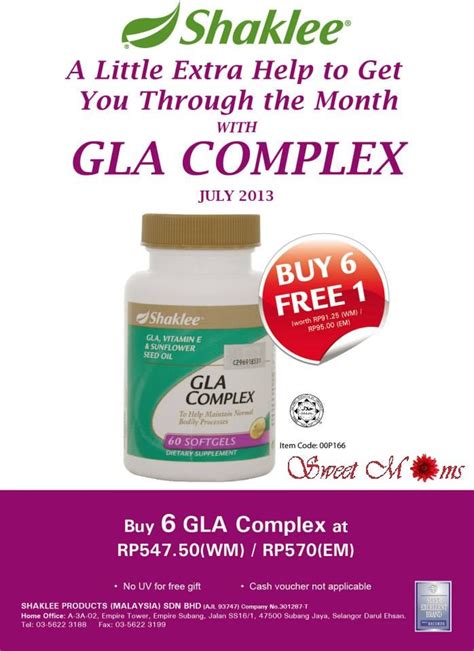Specifically,gla complex is formulated with: Promosi Beli GLA Complex Shaklee dengan Harga Murah ...